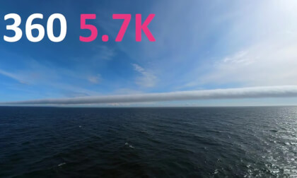 Cruising through an Arcus - Morning Glory Roll Cloud in the Baltic Sea Cruising through an Arcus - Morning Glory Roll Cloud in the Baltic Sea