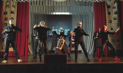 2023.11.04 1429 - "betonomeshalka" dance, play with fire, Asuka EVA cosplay [EGO 3D]