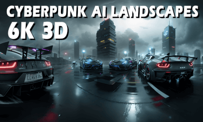 CYBERPUNK AI LANDSCAPES IN 3D 6K VR Video CYBERPUNK AI LANDSCAPES IN 3D 6K VR