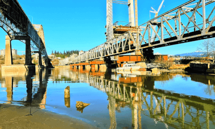 CN Rail Engine Trouble Over Pattullo Bridge  Mar 17 2024 Morning VR Video CN Rail Engine Trouble Over Pattullo Bridge  Mar 17 2024 Morning VR