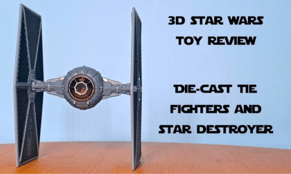 3D Toy Review of Die-Cast Star Wars TIE Fighters and Star Destroyer 3D VR 3D Toy Review of Die-Cast Star Wars TIE Fighters and Star Destroyer 3D VR