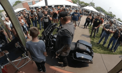 Hogs for Heros - Hero gets his Harley - Harley Davidson 120th - Milwaukee WI Hogs for Heros - Hero gets his Harley - Harley Davidson 120th - Milwaukee WI