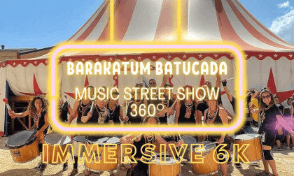 SPAIN, MÁLAGA, BENALMÁDENA MARINE PORT. VR MUSIC EXPERIENCE BY BARAKATUM BATUCADA. STREETWALKING. VR Video SPAIN, MÁLAGA, BENALMÁDENA MARINE PORT. VR MUSIC EXPERIENCE BY BARAKATUM BATUCADA. STREETWALKING. VR