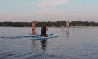 Amazing Sunset & Calming Ride On Galves Lake, Lithuania Amazing Sunset & Calming Ride On Galves Lake, Lithuania
