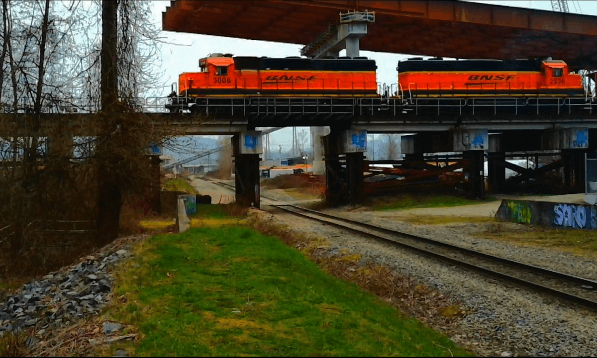 360 VR CN Track Evaluation Special Rare Train and CP Rail BNSF Rail Via Rail Passenger Train