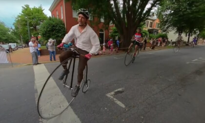 National Clustered Spires High Wheel Bicycle Race 2022 3D 180 VR VR Video National Clustered Spires High Wheel Bicycle Race 2022 3D 180 VR VR