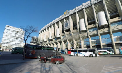 360 VR Madrid view with Santiago Bernabeu Stadium, Spain