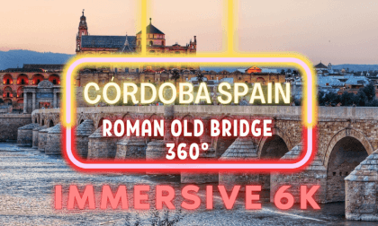 SPAIN, CÓRDOBA, OLD ROMAN BRIDGE. STREETEWALKING VR 360 EXPERIENCE. VR Video SPAIN, CÓRDOBA, OLD ROMAN BRIDGE. STREETEWALKING VR 360 EXPERIENCE. VR