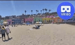 Capitola Beach.  VR180 Virtual Experience VR Video Capitola Beach.  VR180 Virtual Experience VR
