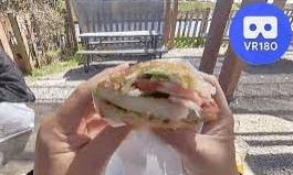 Calamari Sandwich at Phil's Snack Shack & Deli, Moss Landing CA. VR180 Virtual Tasting Calamari Sandwich at Phil's Snack Shack & Deli, Moss Landing CA. VR180 Virtual Tasting