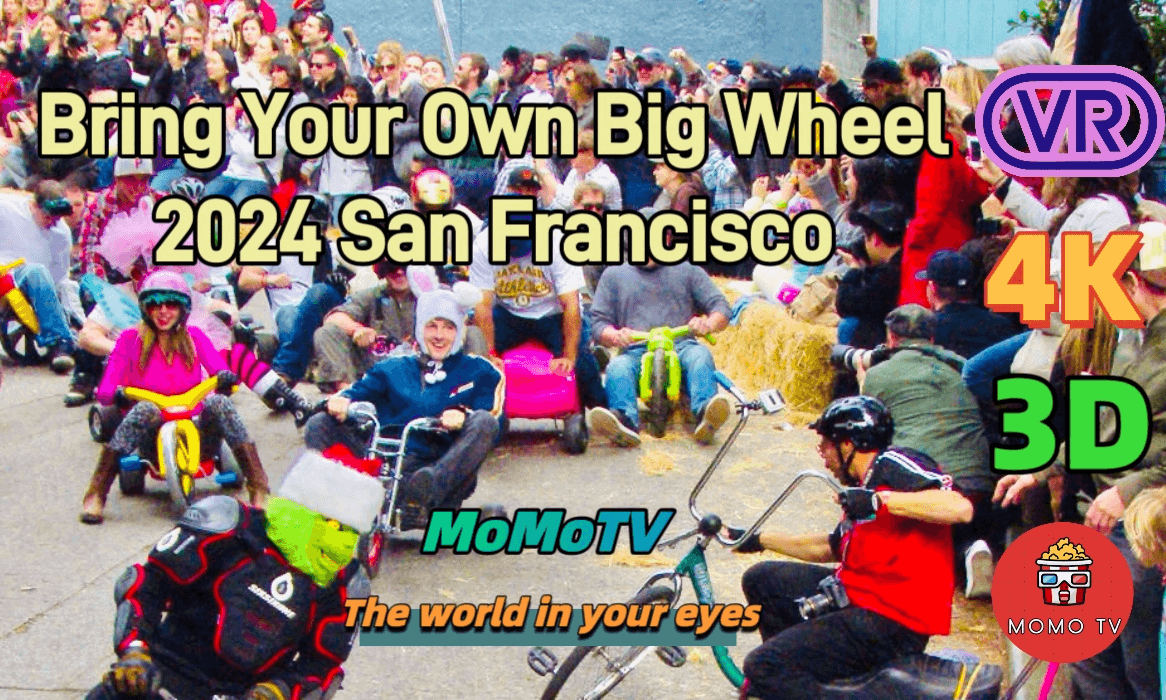 2024 San Francisco “Bring Your Own Big Wheel” Adult Race–Easter Virtual City Trip 6 3D 360 VR Video