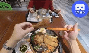 Tonkatsu and Fried chicken plate @Oec木桶燒  南紡夢時代.Tainan, Taiwan. VR180 Virtual Experience