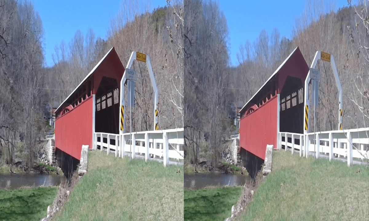 3D Christine and Rupert Explorations - Herline Covered Bridge, Bedford County, Pennsylvania