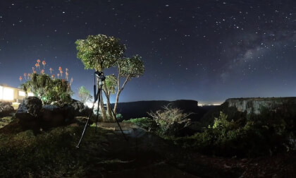 Star lapse video of Milky Way raising VR Video Star lapse video of Milky Way raising VR