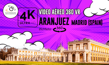 Vista aérea 360 VR de Aranjuez (Madrid). Vista aérea 360 VR de Aranjuez (Madrid).