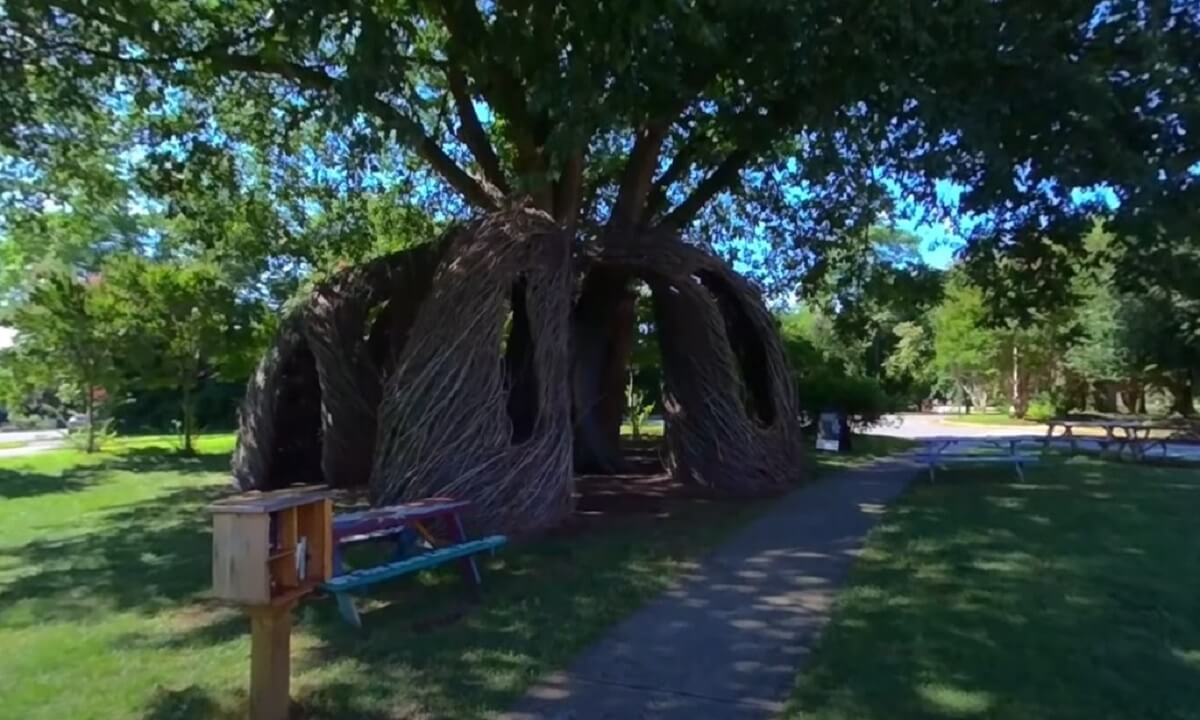 Old Home Place Stickwork Sculpture 2022 3D 180 VR