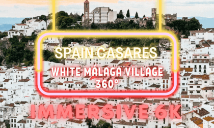 SPAIN, CASARES, MÁLAGA. STREETEWALKING CENTER TOUR  VR 360 EXPERIENCE. VR Video SPAIN, CASARES, MÁLAGA. STREETEWALKING CENTER TOUR  VR 360 EXPERIENCE. VR