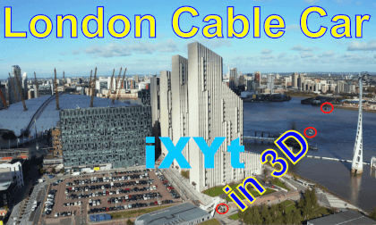 London cable car & O2 Arena, UK in iXYt 3D side-by-side video for VR London cable car & O2 Arena, UK in iXYt 3D side-by-side video for VR