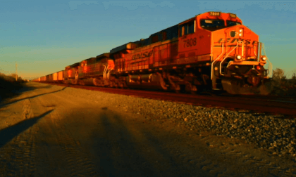 3D BNSF Sunset Hour Mud Bay Surrey BC Canada Apr 13 2024 3D BNSF Sunset Hour Mud Bay Surrey BC Canada Apr 13 2024