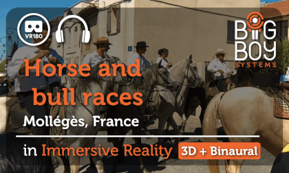 Immersion into Horse and Bull races in France [3D + Binaural]
