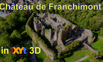 Franchimont Castle, Liège Province, Wallonia, Belgium in iXYt 3D side-by-side video for VR Franchimont Castle, Liège Province, Wallonia, Belgium in iXYt 3D side-by-side video for VR