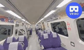 Taipei Metro.捷運 Taipei international Airport to Taipei Main Station. VR180 Virtual Experience