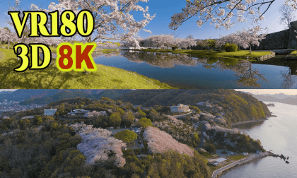 Cherry blossoms at Ako Castle Ruins and Higashimisaki Park in Hyogo,Japan VR Video Cherry blossoms at Ako Castle Ruins and Higashimisaki Park in Hyogo,Japan VR