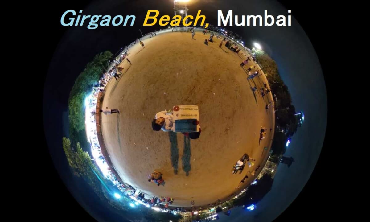 Girgaon Beach Experience at night (on 6 August, 2022) in 360 VR