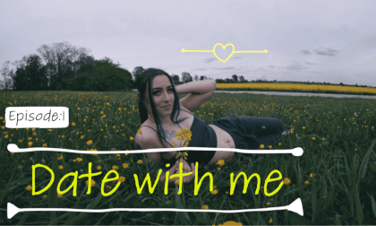 Having a romantic date with your girlfriend on a flower field Having a romantic date with your girlfriend on a flower field
