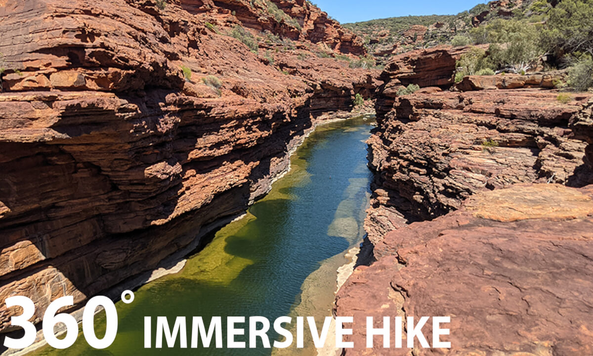 Z Bend - Kalbarri National Park - Western Australia, 360 hiking video
