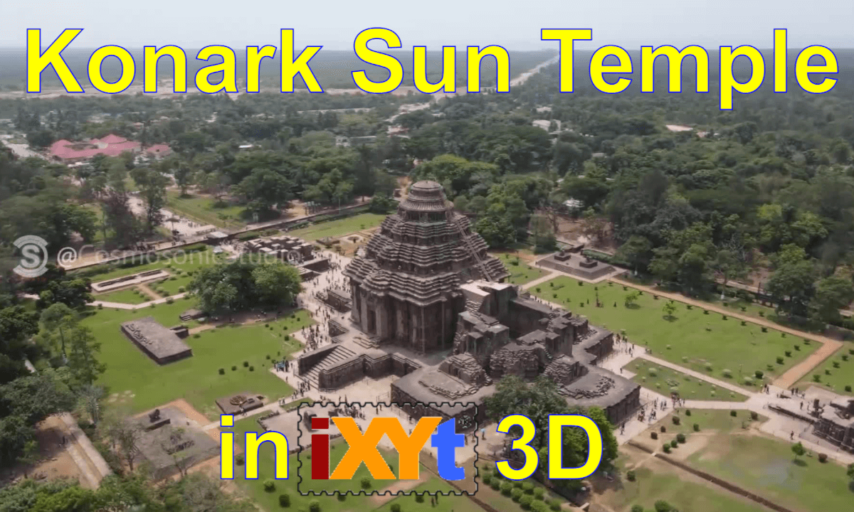 Konark Sun Temple, Puri district, Odisha, India in iXYt 3D side-by-side video for VR