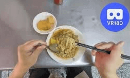 Pork stew Noodle 肉羹麵  @「傳」台中正老牌香菇肉羹. Taiwan. VR180 Virtual Tasting VR Video Pork stew Noodle 肉羹麵  @「傳」台中正老牌香菇肉羹. Taiwan. VR180 Virtual Tasting VR