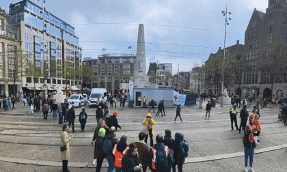 Amsterdam Dam Square  Kings day 180 VR Video Amsterdam Dam Square  Kings day 180 VR
