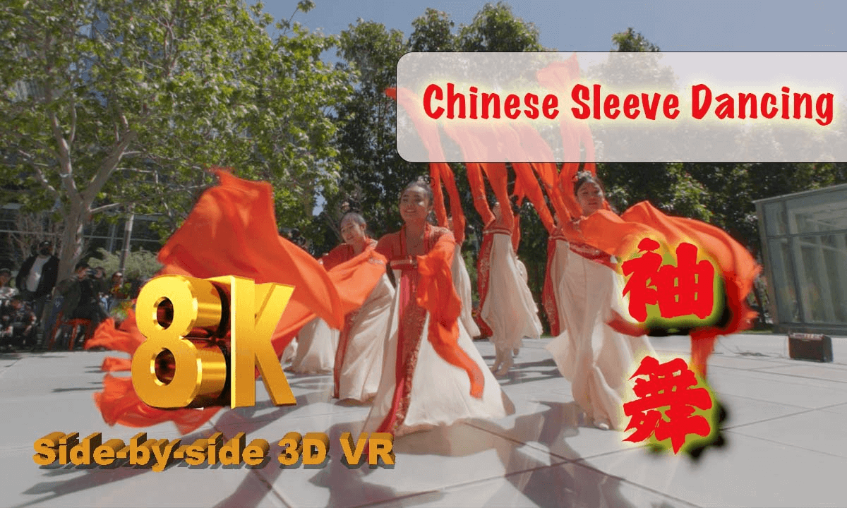 Chinese Dance - Dance with Sleeves Chinesischer Tanz 中国舞踊 袖子舞 8K 3D VR