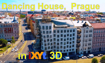 Dancing House, Prague, Czech Republic in iXYt 3D side-by-side video for VR Dancing House, Prague, Czech Republic in iXYt 3D side-by-side video for VR