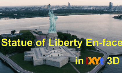 Statue of Liberty En-face, New York Harbor, USA in iXYt 3D side-by-side video for VR Statue of Liberty En-face, New York Harbor, USA in iXYt 3D side-by-side video for VR