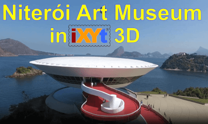 Niterói Contemporary Art Museum,  Rio de Janeiro, Brazil in iXYt 3D side-by-side video for VR Niterói Contemporary Art Museum,  Rio de Janeiro, Brazil in iXYt 3D side-by-side video for VR