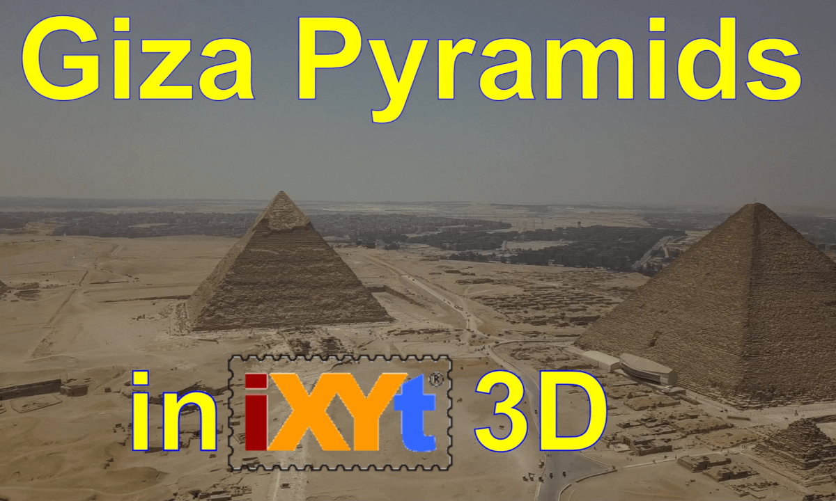 Giza pyramides, Egypt in iXYt 3D side-by-side video for VR