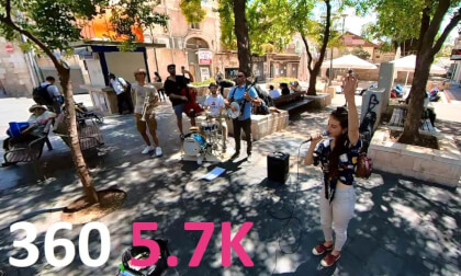 When The Saints Go Marching in by The Floy Joy Swing Band in 360 5.7K VR Video When The Saints Go Marching in by The Floy Joy Swing Band in 360 5.7K VR