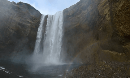 The Skogafoss Waterfall  360° VR: Extremely close and noticeably powerful in Iceland The Skogafoss Waterfall  360° VR: Extremely close and noticeably powerful in Iceland