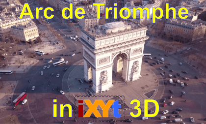 Arc de Triomphe-2, Paris, France in iXYt 3D side-by-side video for VR VR Video Arc de Triomphe-2, Paris, France in iXYt 3D side-by-side video for VR VR