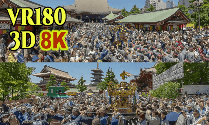 Sanja Festival,many town portable shrines Union Parade in Asakusa,Tokyo,Japan VR Video Sanja Festival,many town portable shrines Union Parade in Asakusa,Tokyo,Japan VR