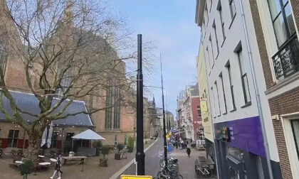 The Hague city center on the wat to saint Jacob Church The Hague city center on the wat to saint Jacob Church