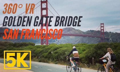 360 VR Cycling on GOLDEN GATE BRIDGE! | SAN FRANCISCO | 5.7K Scenery for Exercise Bikes 360 VR Cycling on GOLDEN GATE BRIDGE! | SAN FRANCISCO | 5.7K Scenery for Exercise Bikes