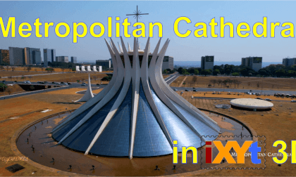 Roman Catholic Cathedral of BrasĂlia, Brazil in iXYt 3D side-by-side video for VR Roman Catholic Cathedral of BrasĂlia, Brazil in iXYt 3D side-by-side video for VR