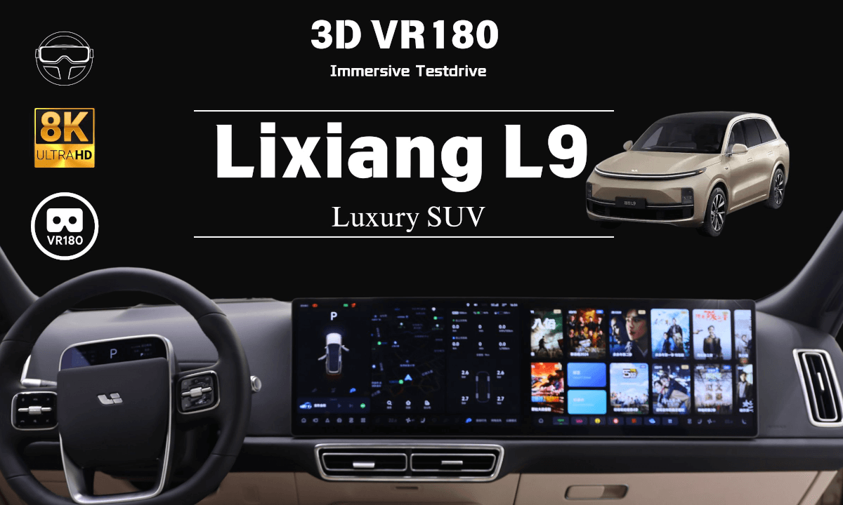 8K VR180 Lixiang L9 Luxury SUV Test Drive 理想L9 上路试驾
