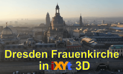 Frauenkirche, Dresden, Germany in iXYt 3D side-by-side video for VR Frauenkirche, Dresden, Germany in iXYt 3D side-by-side video for VR