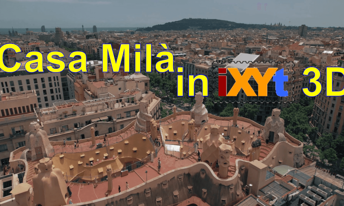 Casa Milà, Barcelona,Catalonia, Spain in iXYt 3D video for VR