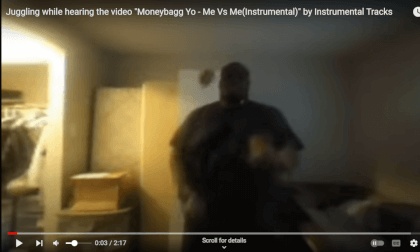 Juggling while hearing the video Moneybagg Yo - Me Vs Me(Instrumental) by Instrumental Tracks