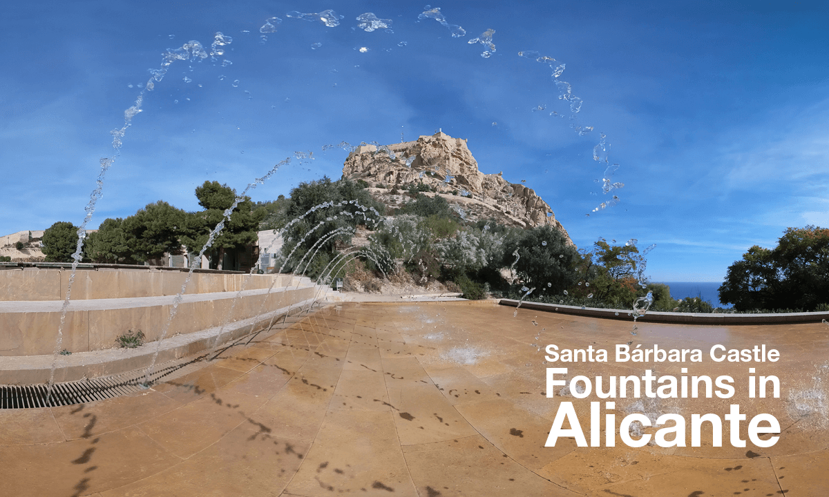 The Fountains At Santa Bárbara Castle in Alicante, Spain